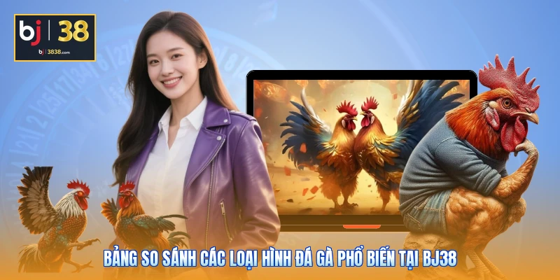 Đá Gà BJ38 - Quy Tụ Chiến Kê Top Đầu, Gay Cấn Đến Phút Chót 3 Bảng so sánh các loại hình đá gà phổ biến tại BJ38