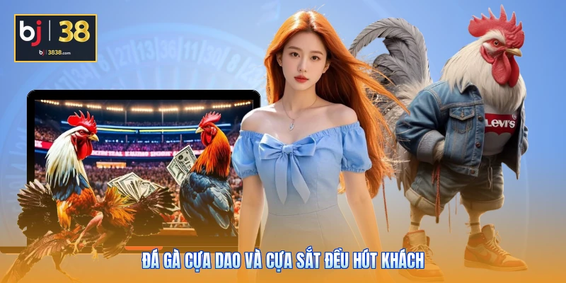 Đá gà cựa dao và cựa sắt đều hút khách