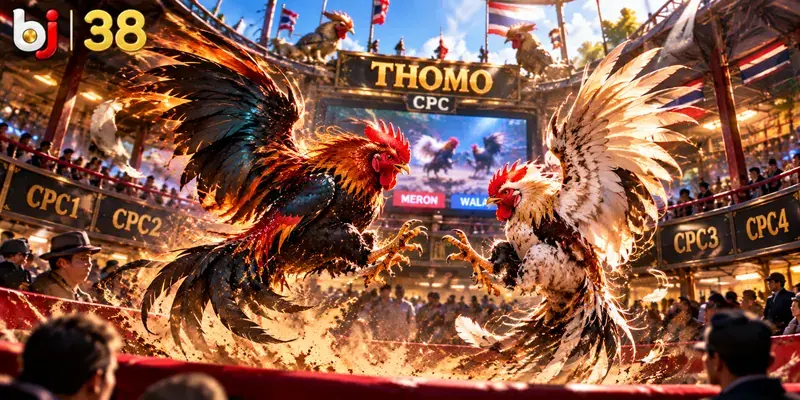 Đá gà trực tiếp Thomo CPC BJ38 - Trực Tiếp Từ Cambodia 2 Trận đấu đá gà Thomo CPC BJ38 kinh điển